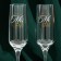 A set of champagne glasses “Mr. and Miss”, 2 pieces, 200 ml., Type of drawing: Decol