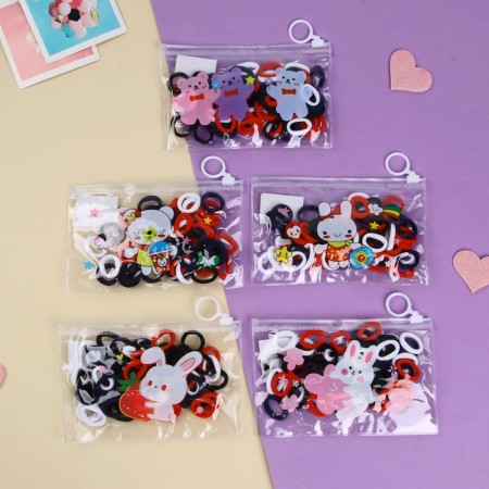 Hair gum "Fidget" (set of 60 pcs) classic, 2 cm, mix-2