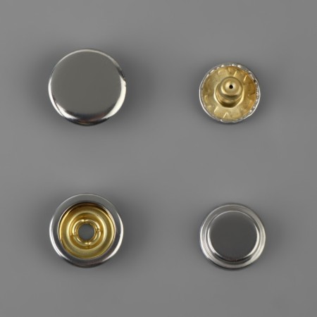 Installation buttons, delta, d = 15 mm, 40 pcs, with the installer, in the organizer, 11.8 × 8.1 × 2.3 cm, silver color-2