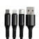 Cable keychain 3 in 1, microUSB/type -c/lightning - usb, 2.4 a, black