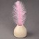 Feather for decor, size: 25-30 cm, pink color