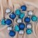 A set of jewelry plastic 18 pcs "Star" (12 balls D-4 cm, 6 stars) blue, silver