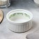 Ramekin ceramic "leaves", 9.5 x 4.5 cm, 200 ml, white color
