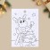 Paper stickers "animals", with coloring, 11 x 15.5 cm, new year