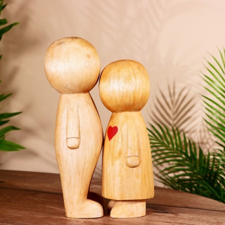Abstraction "love" wood (set 2 pcs)-4