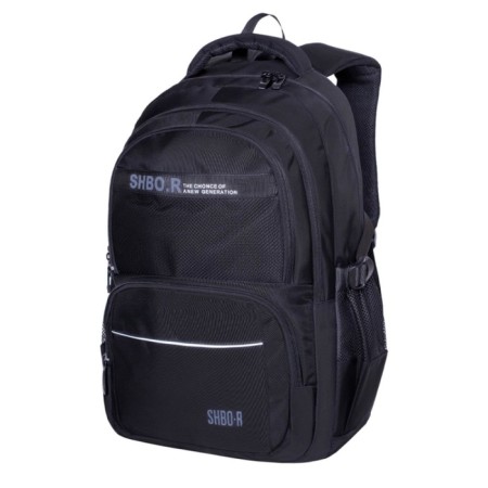 Youth backpack 48 x 32 x 18 cm, ergonomic back, Merlin, XS9232 Black-3