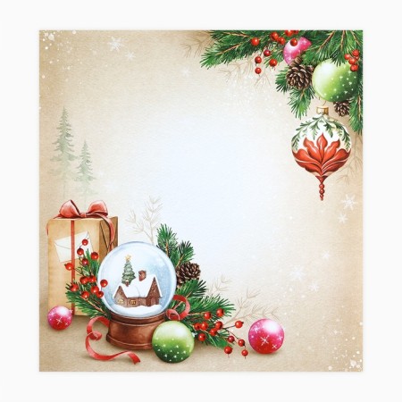 New Year's paper for scrapbooking "New Year. Winter composition "-2