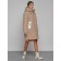 Coat insulated winter female, size 42, color light brown