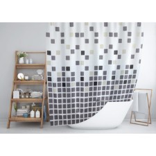 The bathroom curtain 
