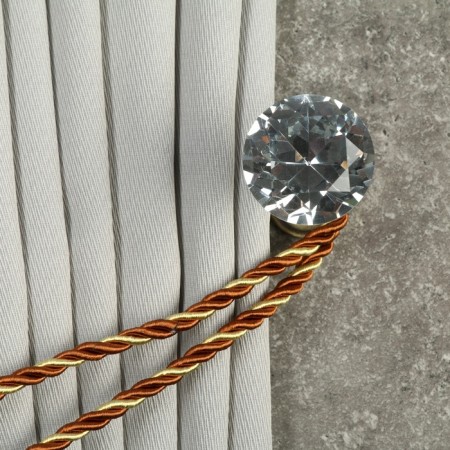 Holder for curtains KD001, one -rod, bronze color-4