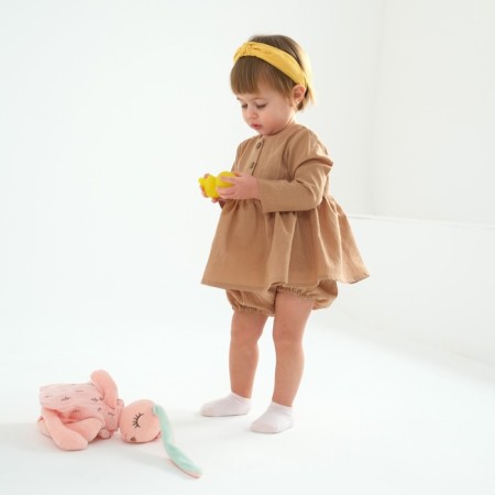 Kit for girls (tunic, shorts) minku beige color, height 80-86 cm-2