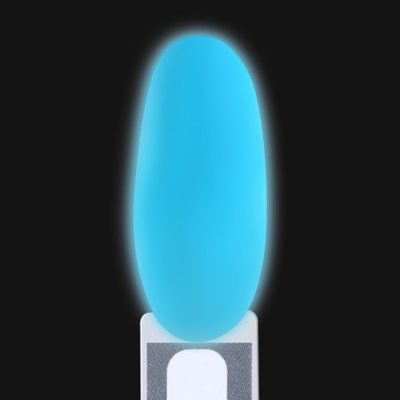 Glow in the Dark, 3 phase, 8 ml, LED/UV nail polish gel, luminescent, azure color (21)-11