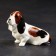 Porcelain figurine "Basset Hount", 7 cm, copyright painting
