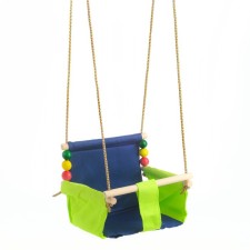 Suspended armchair for a playground with a soft seat and back, a seat 34x28 cm