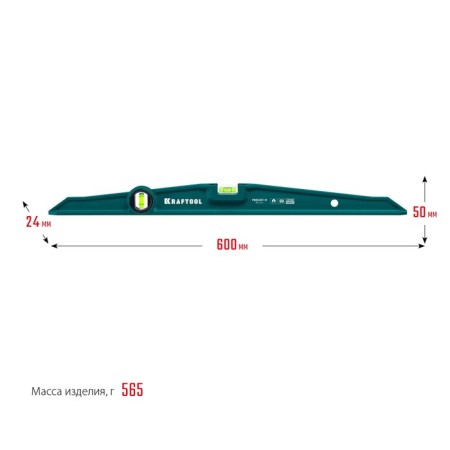 Magnetic level Kraftool Procast-M 34718-060, error 0.5 °, 2 eye, 600 mm-6
