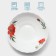 Deep “velvet rose” plate, 600 ml, d = 17.5, glass ceramic, white color