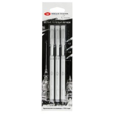 Gel pen, set, 3 pieces, ZHK 
