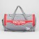 Sports bag with lightning, 3 outer pockets, gray/red color