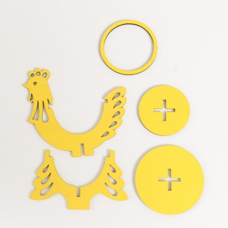 Easter stand "Kurochka" 9.5x8.5x8.3 cm (set of 5 parts) yellow-5