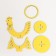 Easter stand "Kurochka" 9.5x8.5x8.3 cm (set of 5 parts) yellow