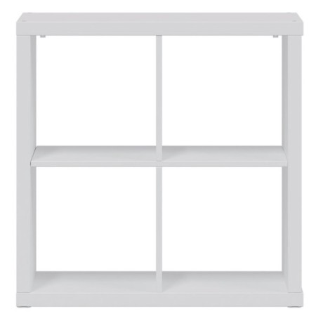 Rack with four open cells "Fors 4", square, vestiburat, white color-1