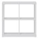 Rack with four open cells "Fors 4", square, vestiburat, white color