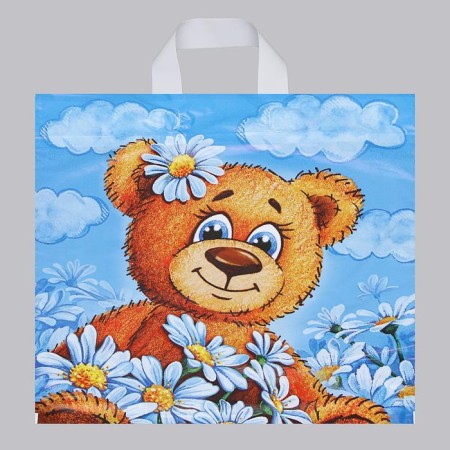 Package "Tosha", polyethylene with a loop pen, 40 x 42 cm, 45 μm