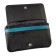 Purse with lightning, black-turquoise color
