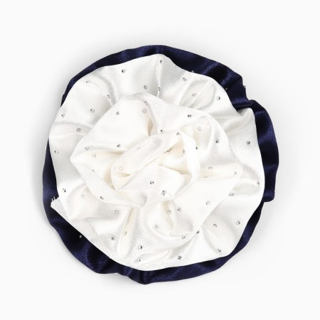 Outlet. Bant for hair on an elastic band, white with blue, 11 cm, Minnie Mouse-2