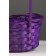 Wicker basket 20 x 20 x 9 cm, handle h = 25 cm, purple