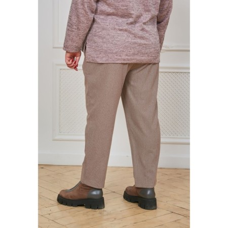 Female trousers, size 58, brown color-2