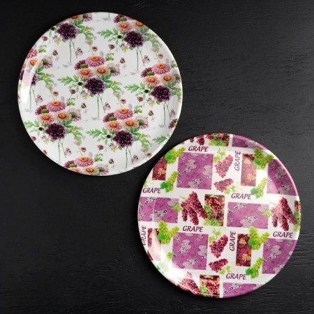 Plastic tray "Makaruns", D = 32 cm, MIX drawing-11