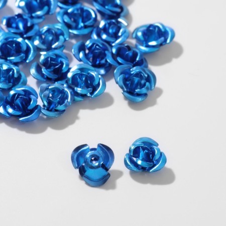 Busina "Rose", set of 30 pcs., 8 mm, dark blue color-1