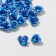 Busina "Rose", set of 30 pcs., 8 mm, dark blue color