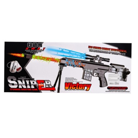 Sniper rifle, light, sound, works from batteries-6