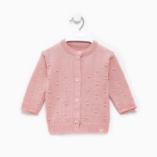 Cardigan Knitted baby I, height 86-92 cm, pink color