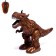 The dinosaur-robot radio-controlled “Rex”, the effect of smoke, light and sound, brown color