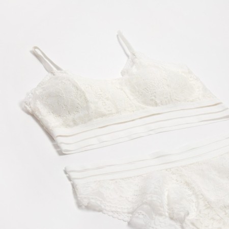 Female set (top, panties) color white, size 42-44-1