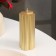 Candle-cylinder "four-leafer", 4.5x10.5 cm, gold, 6 hours