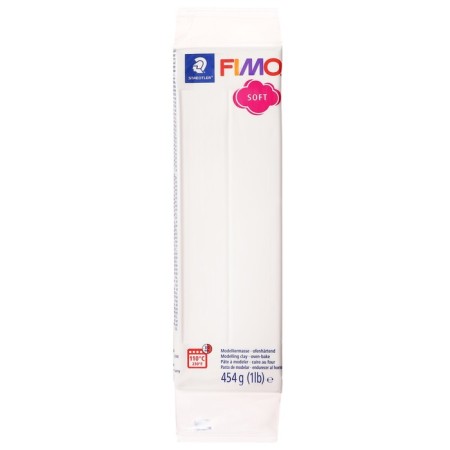 Plastic - polymer clay, 454 g, Soft, white-1