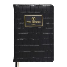Leduced Diary A5, 160 sheets, Devente.grande, firm cover of artificial leather with foam rubber, 2 lies, block 70 g/m2, black