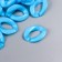 Decor for creativity plastic "Ring for the chain" bright-blue set 25 pcs 2.3x1.65 cm
