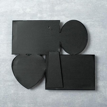 Photo frame plastic in 4 photos black 25.5x30 cm (10x15cm 9x9 cm 6.5x9 cm)-3