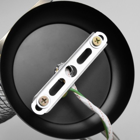 Bra "Lumen" 1x60W E27 Black/Brass 20x20x15cm-7