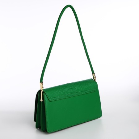 Bag Women's Baget on the valve, green color-4