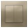 Switch SE AtlasDesign, 10 A, 2 keys, assembly, CC. 5, shampan color