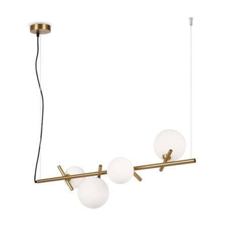 Suspended lamp Freya Fr5259PL-04BS Blossom, 920x260x1730 mm, G9, 4x25W, brass color-2