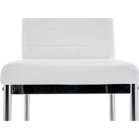 Stool on the metal frame DC2-001 Metal/Ecokozha, Chrome/White 41x45x96 cm-8