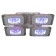 Causteen with PDU 2214/4 LED 108W Dimmer RGB white 59x59x10 cm Bayerlux