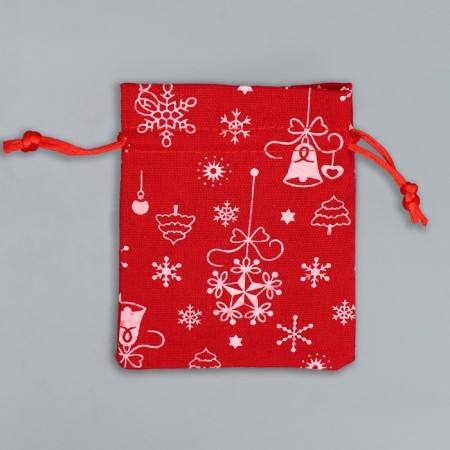 Bag gift canvas "Morozko", 10 x 12 cm +/- 1.5 cm, New Year-4